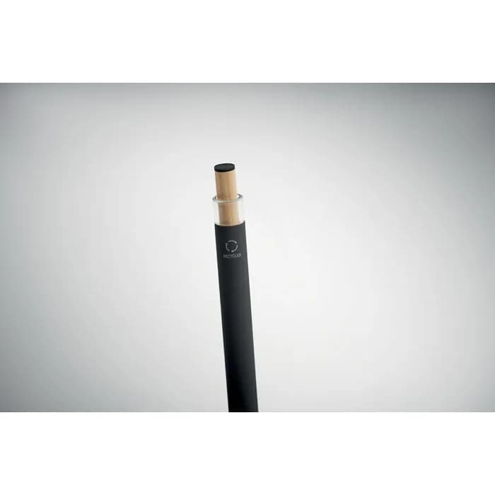 Druckkugelschreiber recy. Alu - BERGAMO ++ - Schwarz