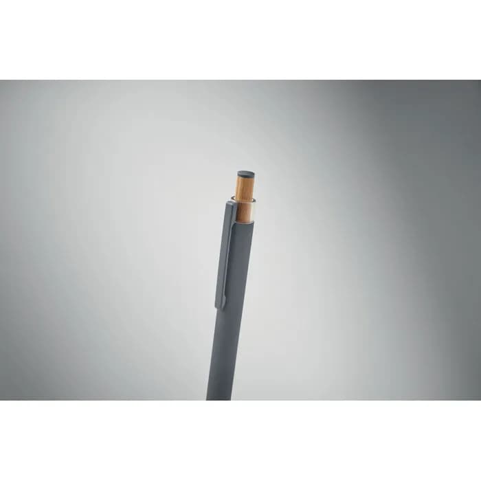 Druckkugelschreiber recy. Alu - BERGAMO ++ - Steingrau