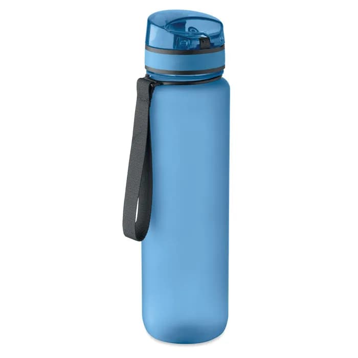 Sport-Trinkflasche RPET 1L - ISFORDEN MARK - Transparent Hellblau