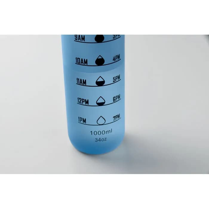 Sport-Trinkflasche RPET 1L - ISFORDEN MARK - Transparent Hellblau