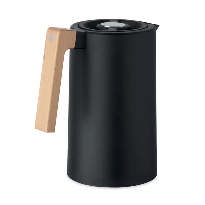 Doppelwandige Kanne 1L - SERVIR - Schwarz