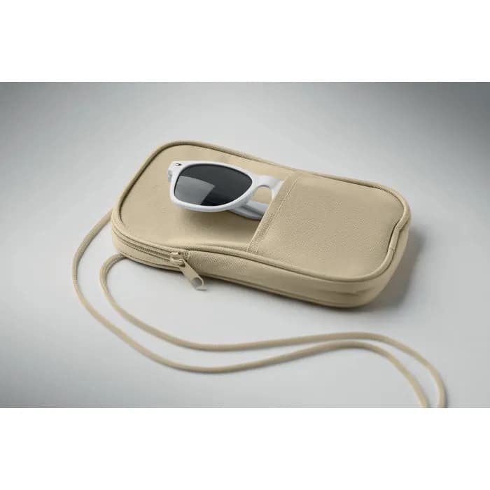 Crossbody-Reisetasche RPET - KOROVIN POUCH - Beige