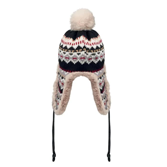 Gestrickte Ohrenmütze - YULONG - Schwarz