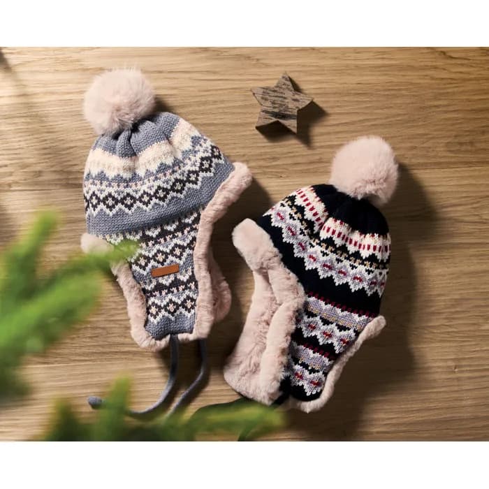 Gestrickte Ohrenmütze - YULONG - Grau