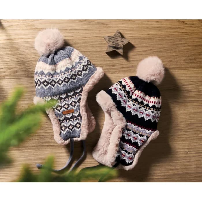 Gestrickte Ohrenmütze - YULONG - Grau