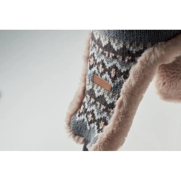 Gestrickte Ohrenmütze - YULONG - Grau