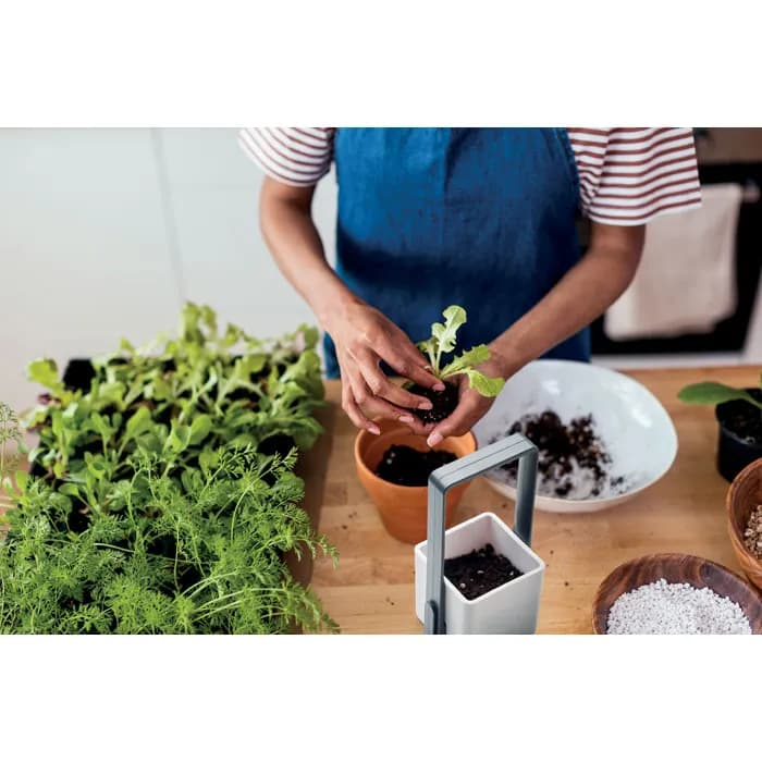 Inndor-Pflanztopf mit LED - LUSHLET - Weiß