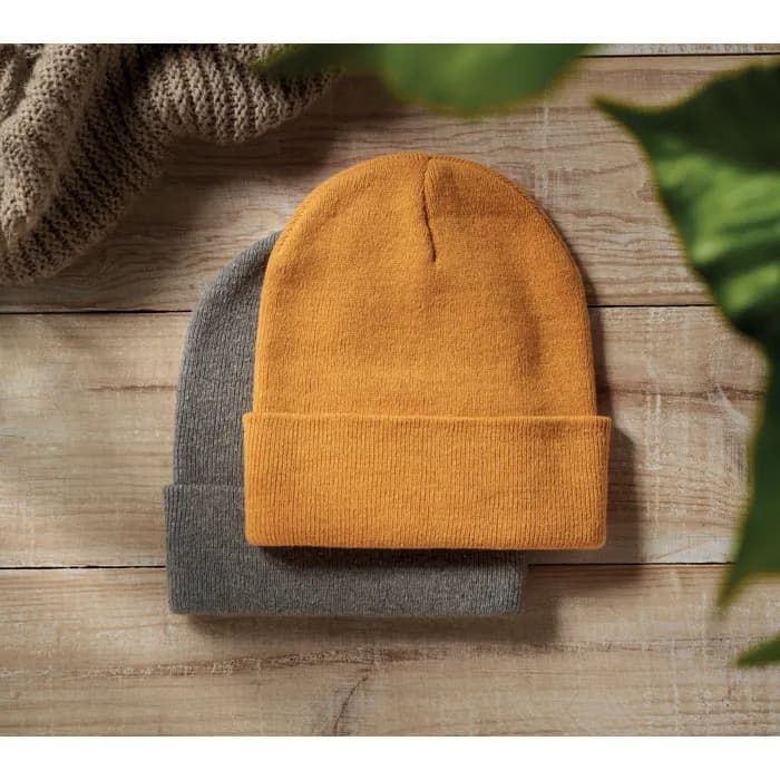 Beanie mit Bündchen - BEANIX - Gelb