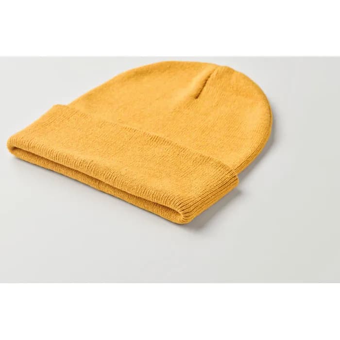 Beanie mit Bündchen - BEANIX - Gelb