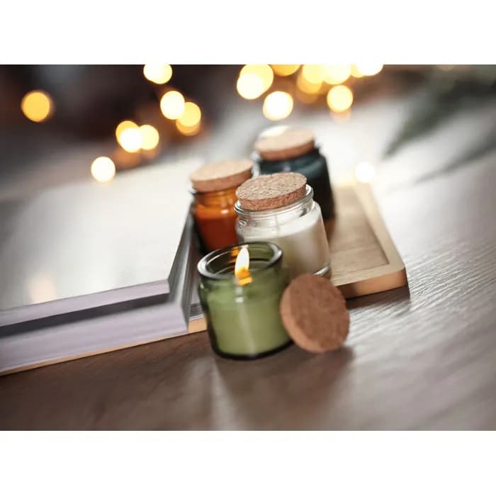 Kerze aus Pflanzenwachs 70g - VALO - Beige