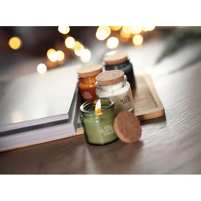 Kerze aus Pflanzenwachs 70g - VALO - Beige