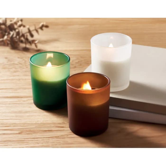 Kerze aus Pflanzenwachs 80 g - KIVAS WOOD - Braun