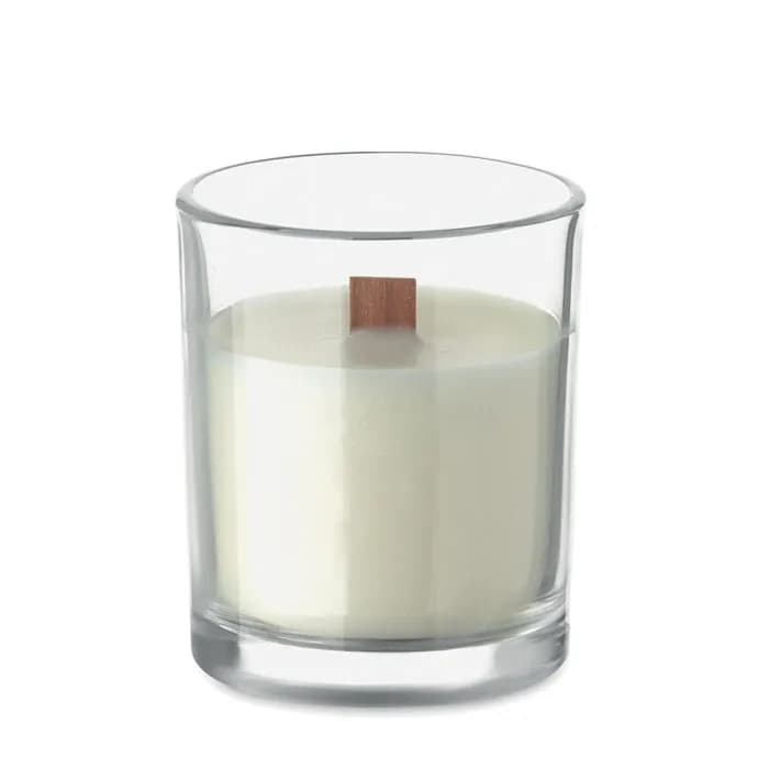 Kerze aus Pflanzenwachs 80 g - KIVAS WOOD - Transparent