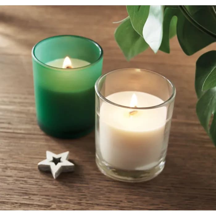 Kerze aus Pflanzenwachs 80 g - KIVAS WOOD - Transparent