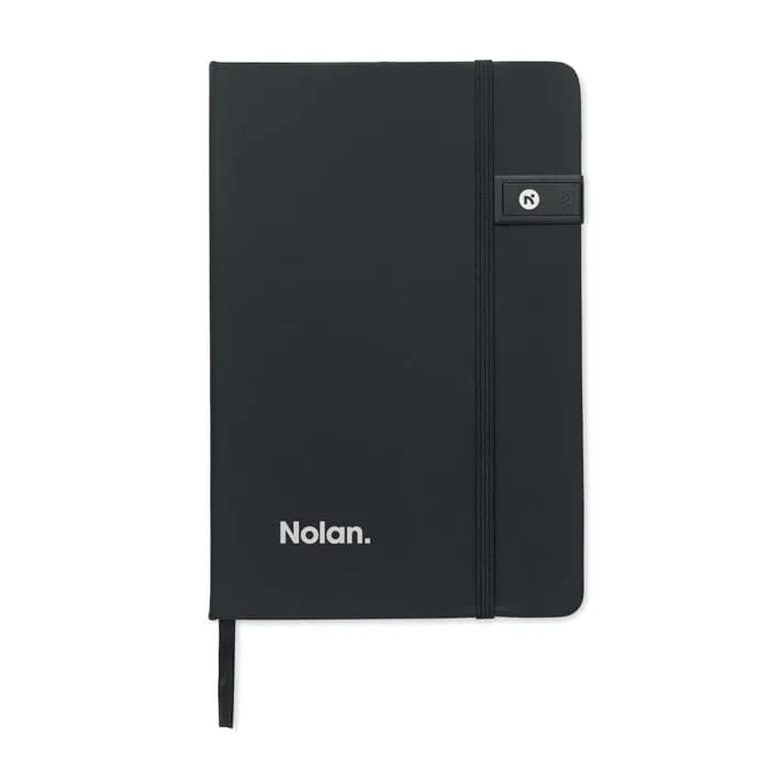 DIN A5 Notizbuch inkl. USB - USBNOTE - Schwarz