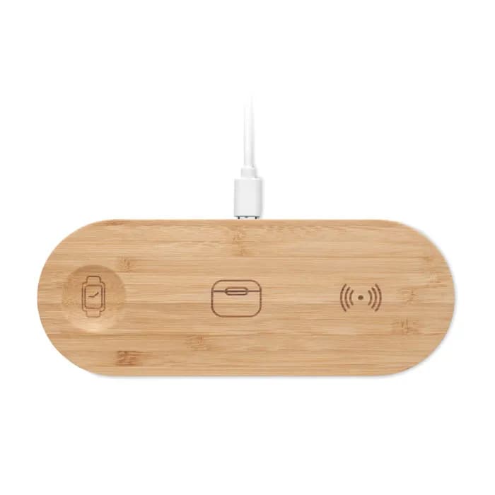 3in1 kabellose Ladestation - RECPAD - Holz