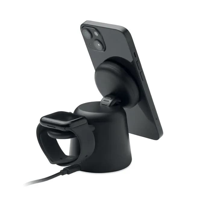 3in1 kabellose Ladestation 15W - SIMPA - Schwarz