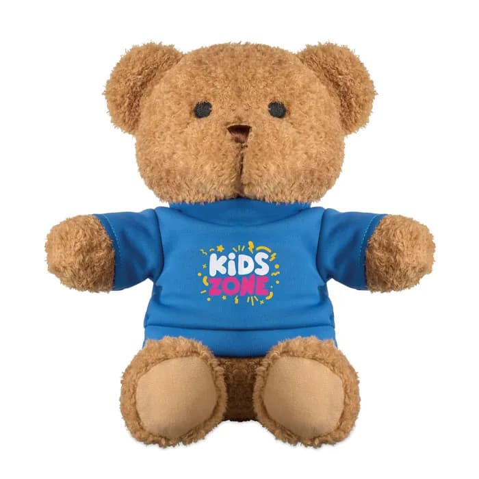 Teddybär mit T-Shirt 23cm - JACKIE - Blau