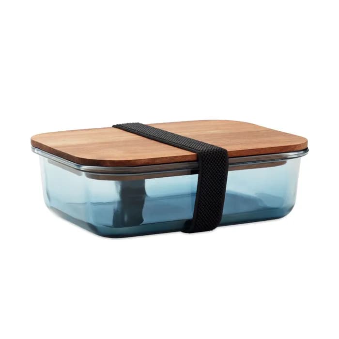 Lunchbox Glas 800ml - VITRIO LUNCH - Transparent Blau
