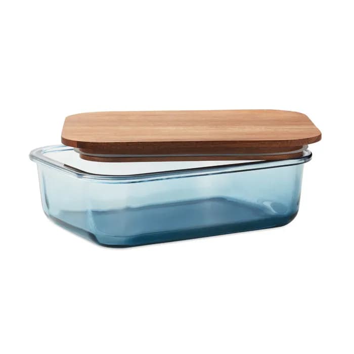 Lunchbox Glas 800ml - VITRIO LUNCH - Transparent Blau