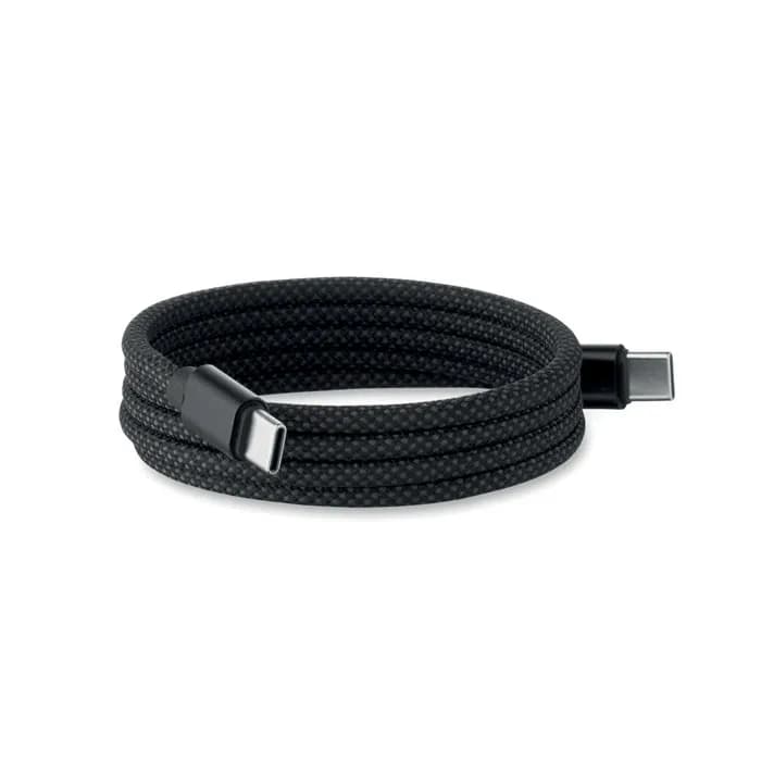 Magnetisches Kabel RPET - BRAID - Schwarz