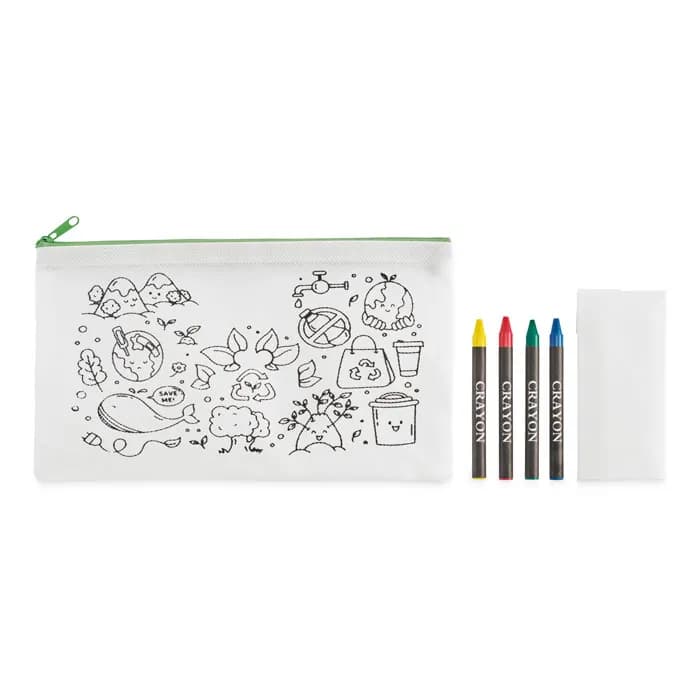 Schlampermäppchen mit Stiften - CRAY - Limette
