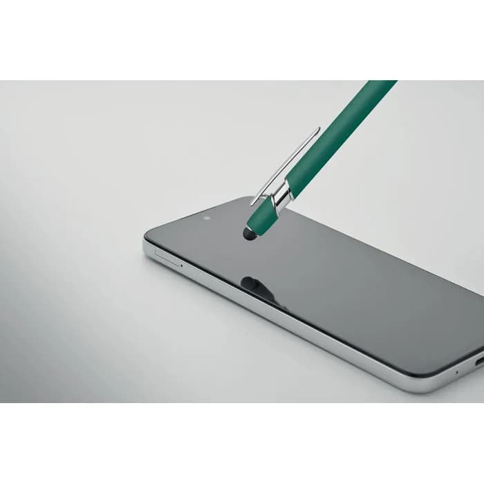 Druckkugelschreiber mit Stylus - SIPARO - Grün