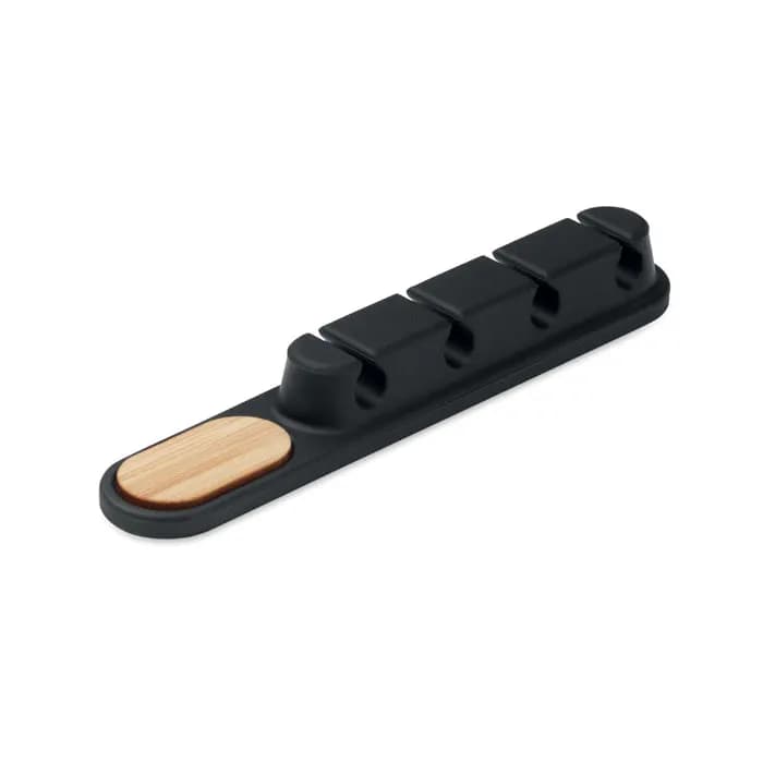 Kabel-Halter Silikon - ORDER - Schwarz