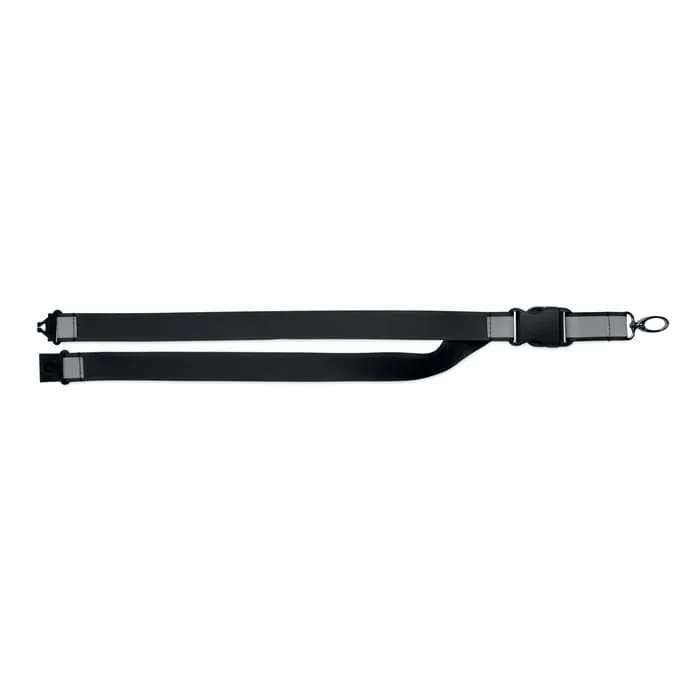 Reflektierendes RPET-Lanyard - TOSEE - Schwarz