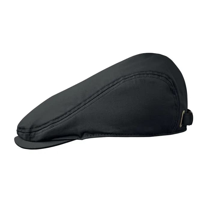 Newsboy-Kappe 235 g/m² - FLAT PEAK - Schwarz