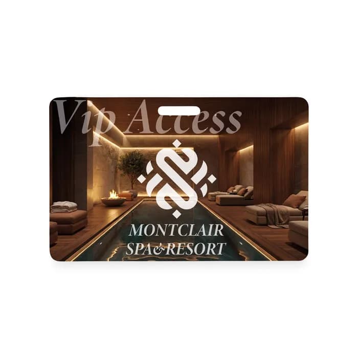 Lanyard-Ausweis 54 x 86 mm - BADSMALL - Weiß