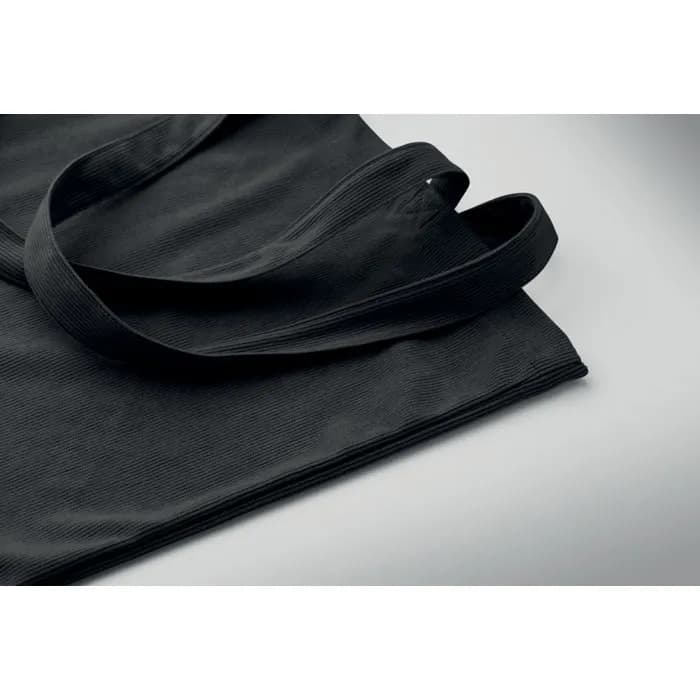 Einkaufstasche aus Kord - CORDY B - Schwarz
