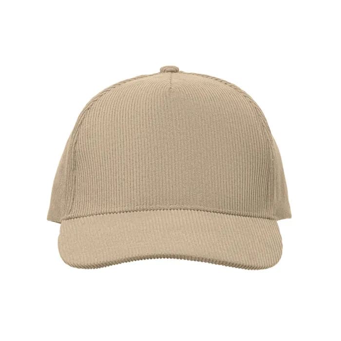 Baseball Kappe 5 Panels Cord - WALE - Beige