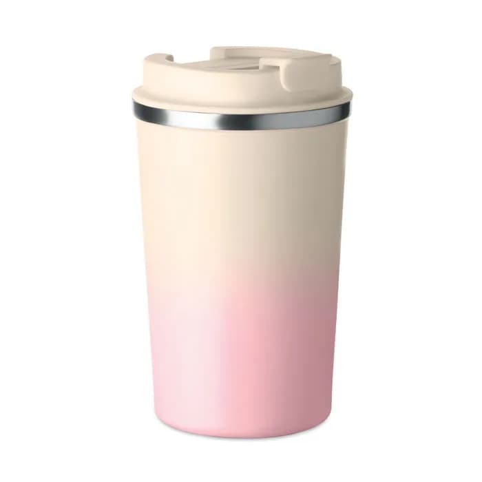 Doppelwandiger Becher 350 ml - BRACE GRADIENT - Babyrosa