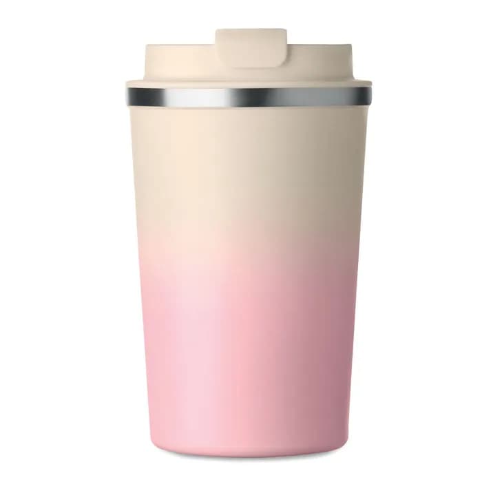 Doppelwandiger Becher 350 ml - BRACE GRADIENT - Babyrosa