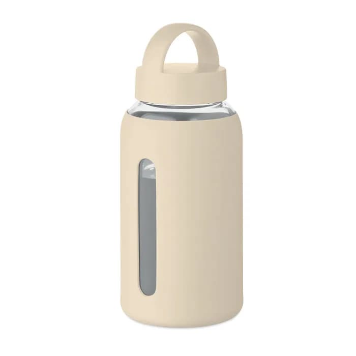 Flasche Borosilikatglas 600ml - BORIS - Beige