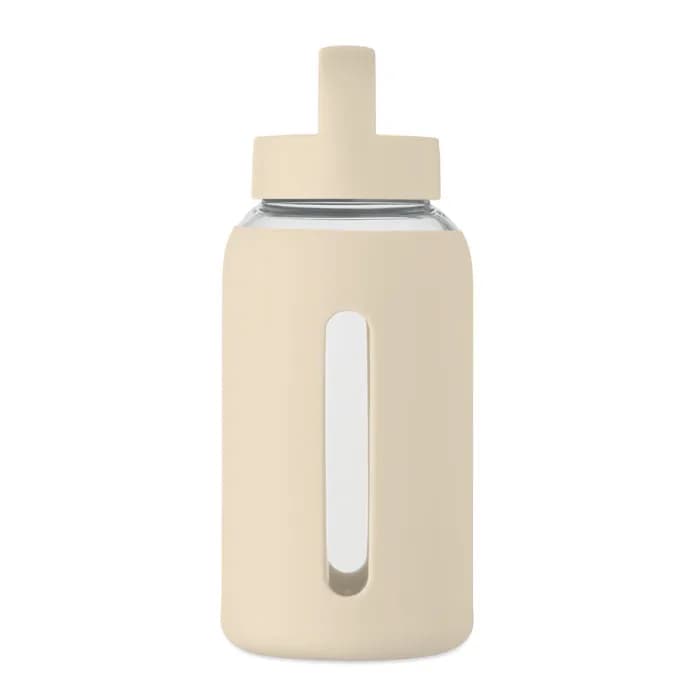 Flasche Borosilikatglas 600ml - BORIS - Beige