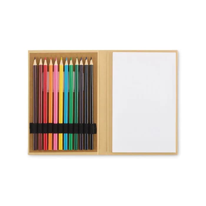 Malset mit 12 Buntstiften - FUNSKETCH - Beige