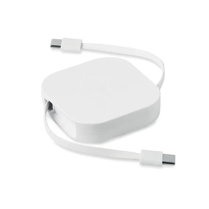 Einziehbares Ladekabel 100W - LINEA 100 - Weiß