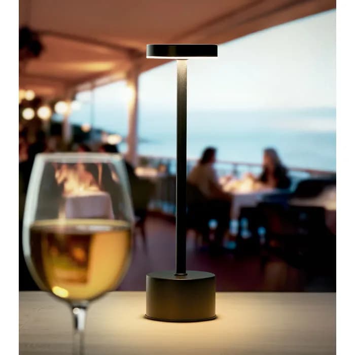 USB-Tischlampe aus Aluminium - BISTRO - Schwarz
