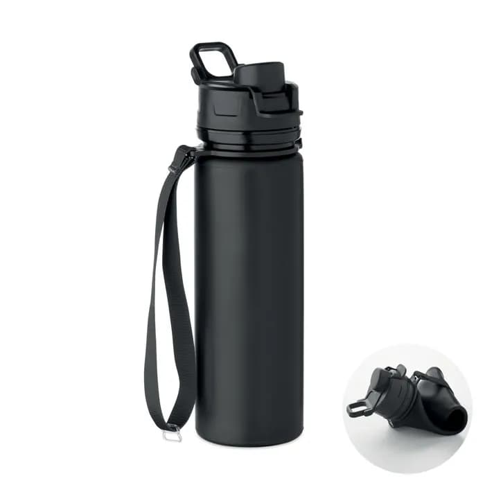Faltbare Sportflasche Silikon - LETT - Schwarz