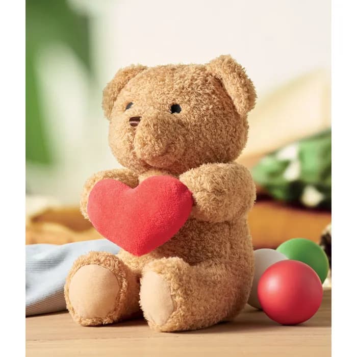 Teddybär mit Herz 23cm - SNUGGLE - Rot