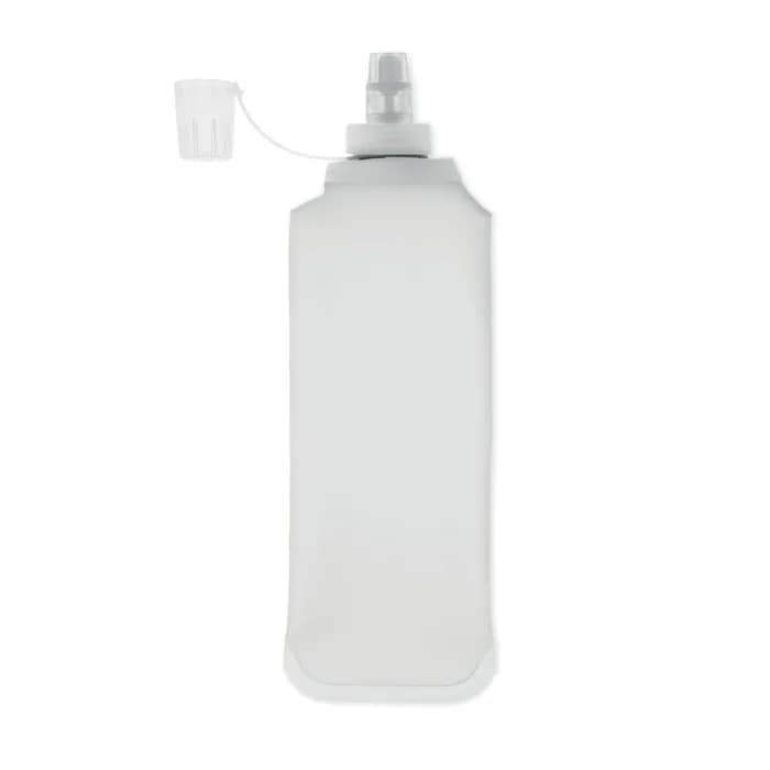 Faltbare Wasserflasche 500ml - BITER - Transparent Weiß