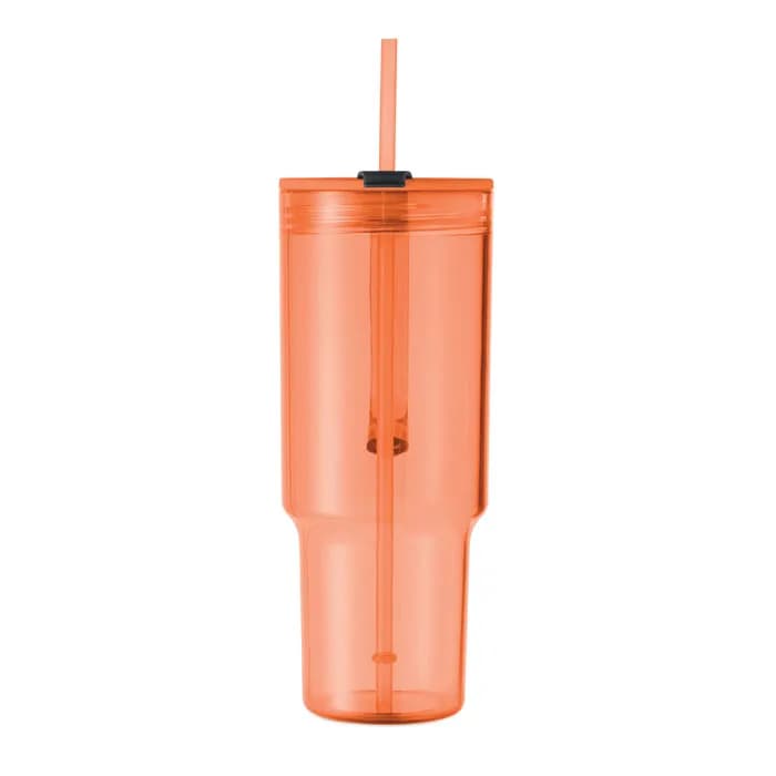Trinkbecher RPET 1200ml - MUGORA - Transparent Orange