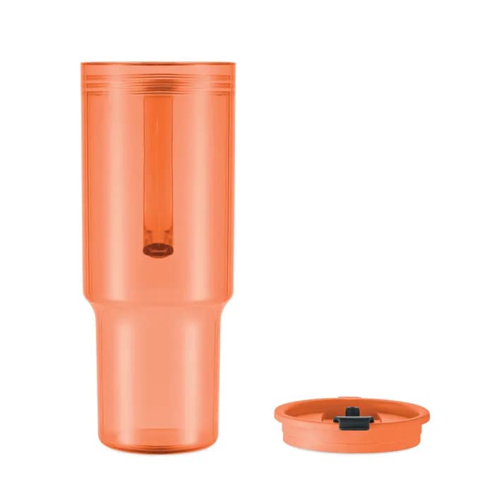 Trinkbecher RPET 1200ml - MUGORA - Transparent Orange