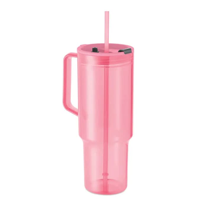 Trinkbecher RPET 1200ml - MUGORA - Transparent Pink
