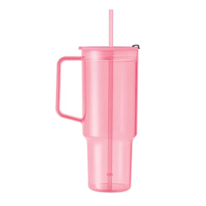 Trinkbecher RPET 1200ml - MUGORA - Transparent Pink