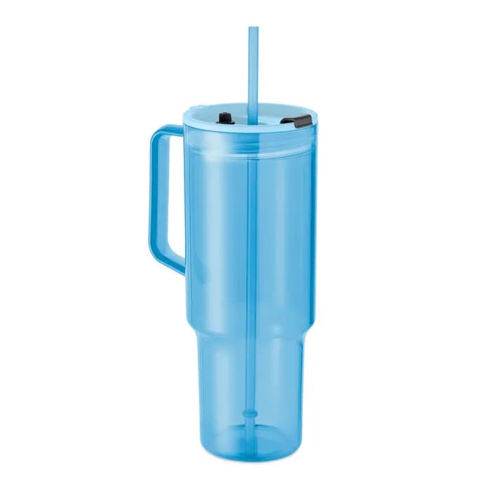 Trinkbecher RPET 1200ml - MUGORA - Transparent Hellblau