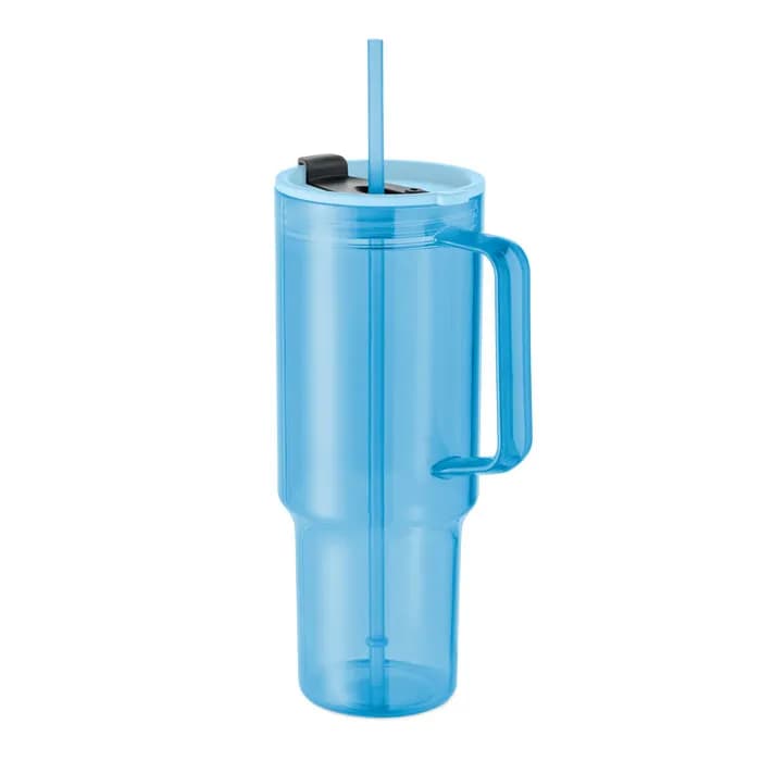 Trinkbecher RPET 1200ml - MUGORA - Transparent Hellblau