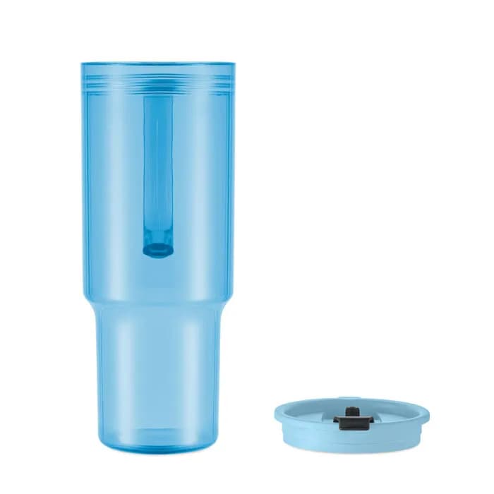 Trinkbecher RPET 1200ml - MUGORA - Transparent Hellblau